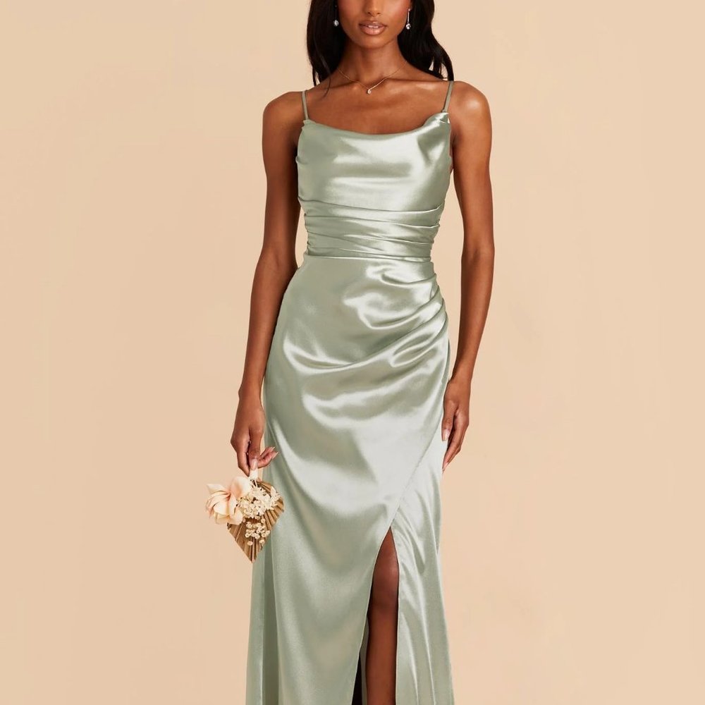 Birdy Grey - Lydia Dress Small Satin Sage